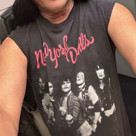 NY Dolls Vintage Cygnus Sleeveless Shirt 2004 Randall's Island Punk Large Rare - Picture 5 of 5